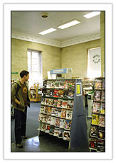 Image of person using a library