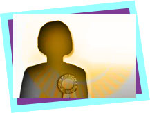 Silhouette of a young councillor with rosette Silhouette of a young councillor with rosette