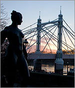 Albert bridge at dusk Albert bridge at dusk