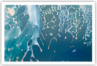 Blue abstract art by Victoria White, Retrospect Chelsea Gallery