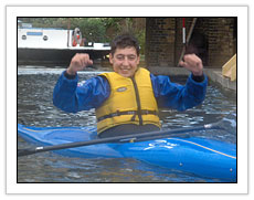 A canoeist at Canalside Activity Centre