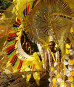 A costumed carnival dancer