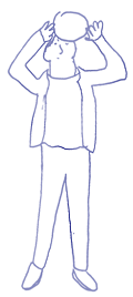 A sketch of a person playing sport