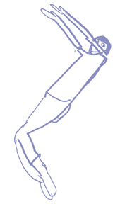 A sketch of a person playing sport