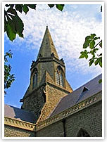 A picture of a local church spire A picture of a local church spire