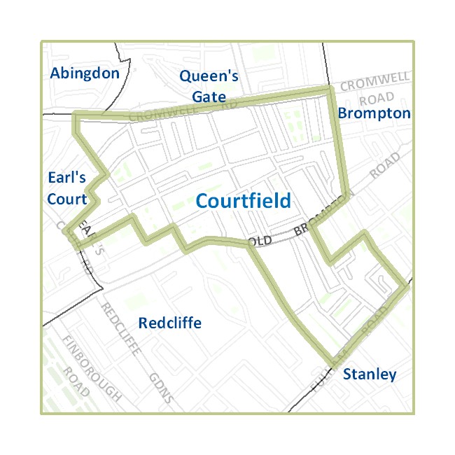 Courtfield ward map