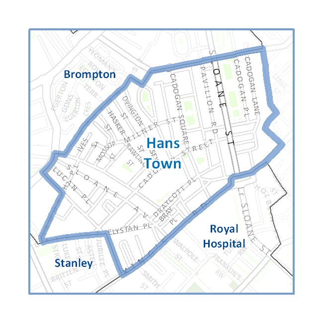 Hans Town map