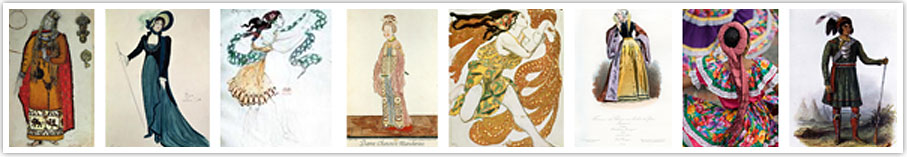 Banner displaying different traditional costumes Banner displaying different traditional costumes