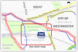 A map showing the proposed crossrail site