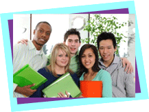 Classmates gather together ahead of lessons Classmates gather together ahead of lessons