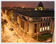 Exhibition road at night
