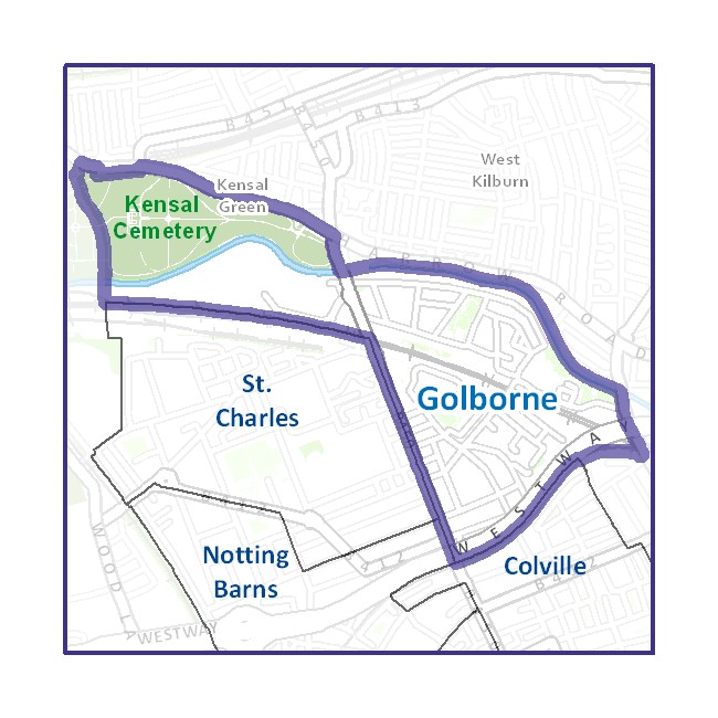 map of golborne area
