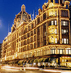 Harrods at night time, Knightsbridge