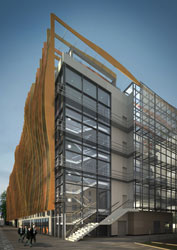 Side view of new school Side view of new school
