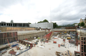 Holland Park school under construction Holland Park school under construction