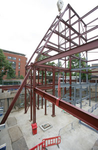 Holland Park school under construction Holland Park school under construction