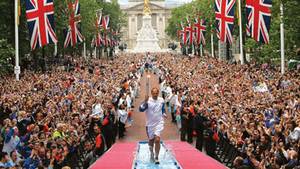 Runner with the Olympic torch