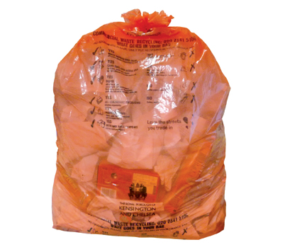 Orange recycling sack Orange recycling sack
