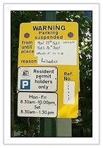 Parking suspensions