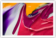 Red purple wave abstract art by Victoria White, Retrospect Chelsea Gallery