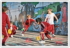 Kids playing in playground