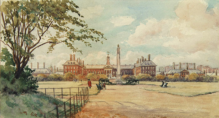 South front and grounds of the Royal Hospital in 1890