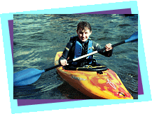 A boy kayaking A boy kayaking