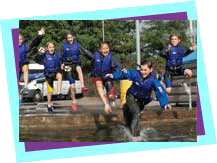 Girls jumping in the water Girls jumping in the water