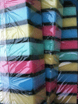 Packaged sponges