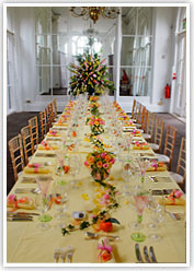 Table laid out at the Orangery Table laid out at the Orangery