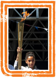 An olympic torch bearer