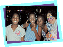 four members of the young carers' group