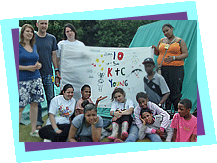 Young carers' group camping