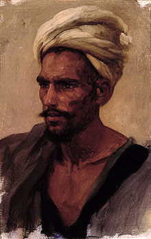 Frederic Leighton Head of an Arab 1865