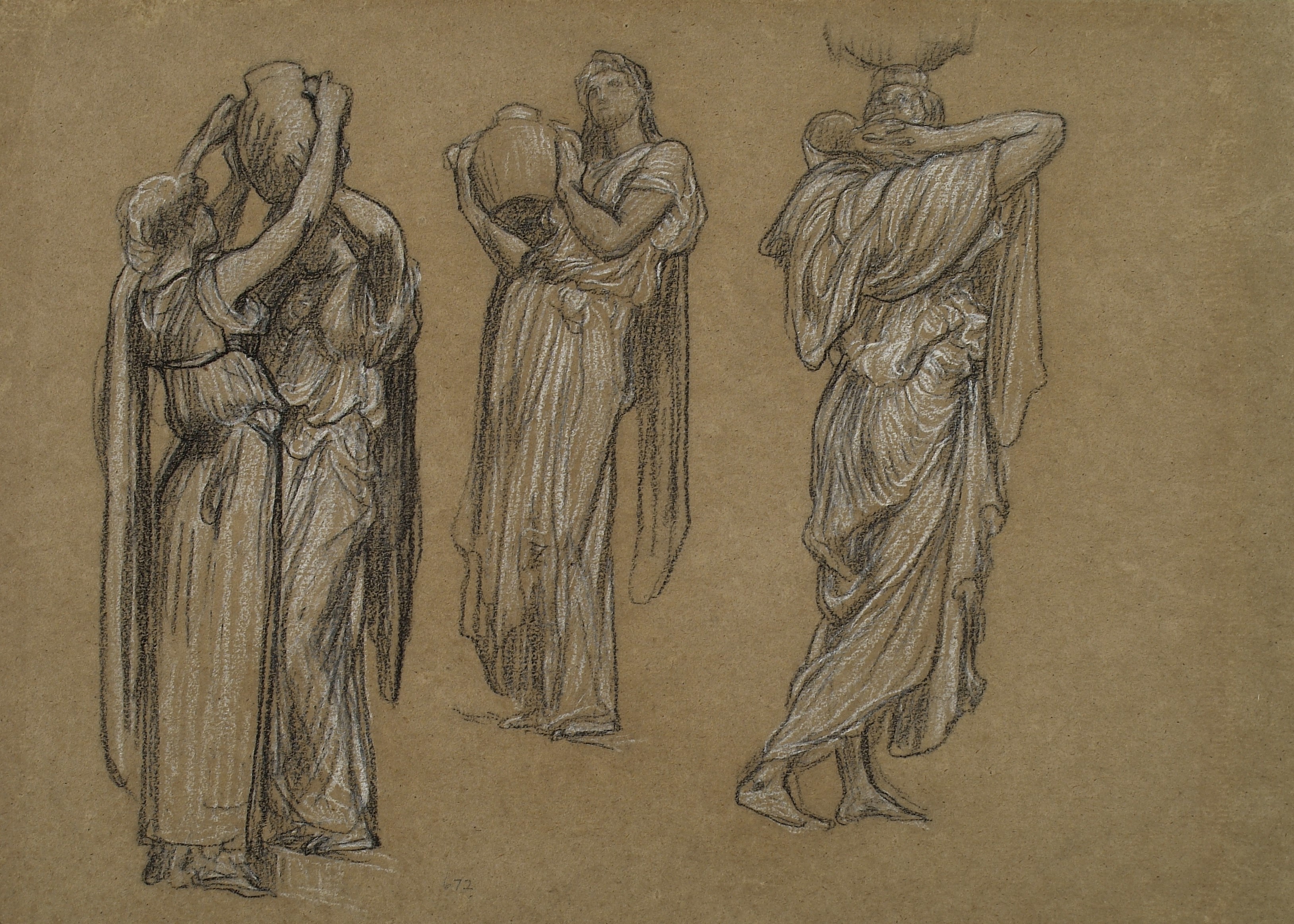 Frederic Leighton, Drawings for Captive Andromache, c.1887.