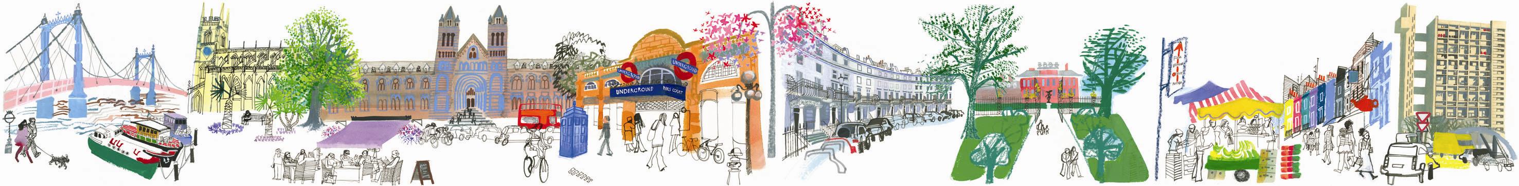 Artwork of places in the borough
