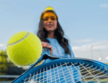 Woman playing tennis