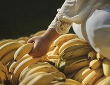 Woman and bananas.