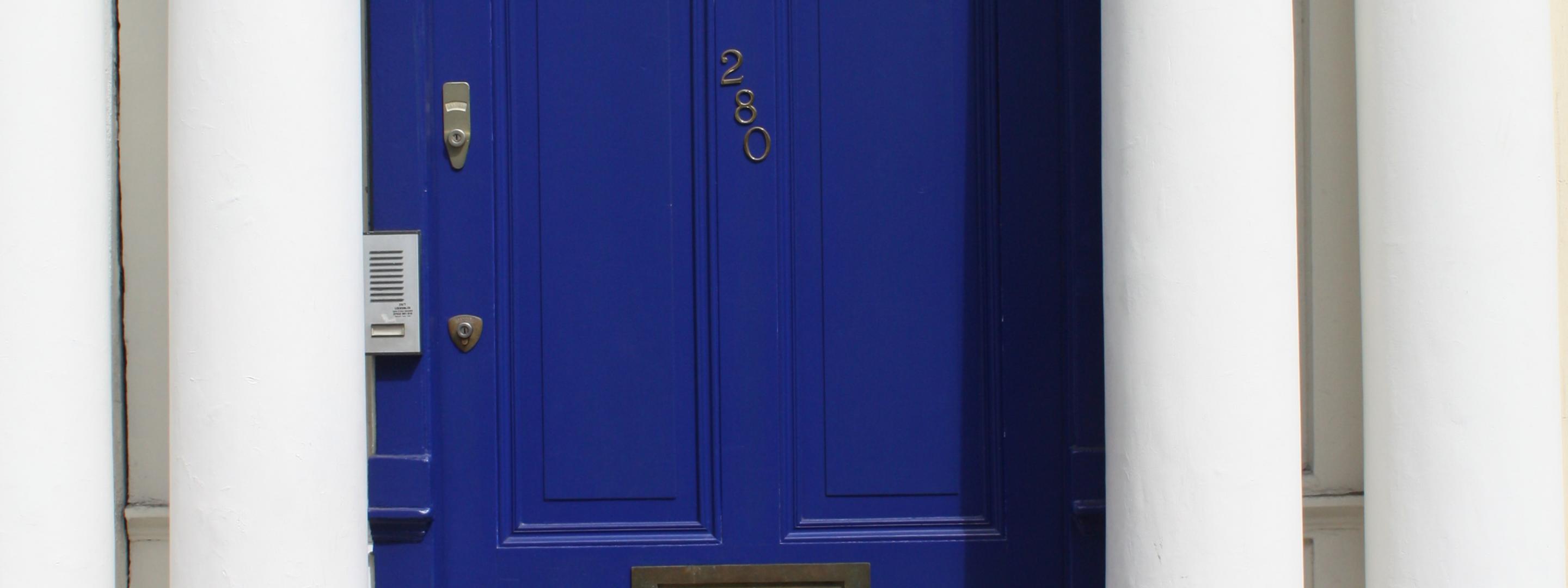 Explore - The Blue Door, Notting Hill (not the original door) tile