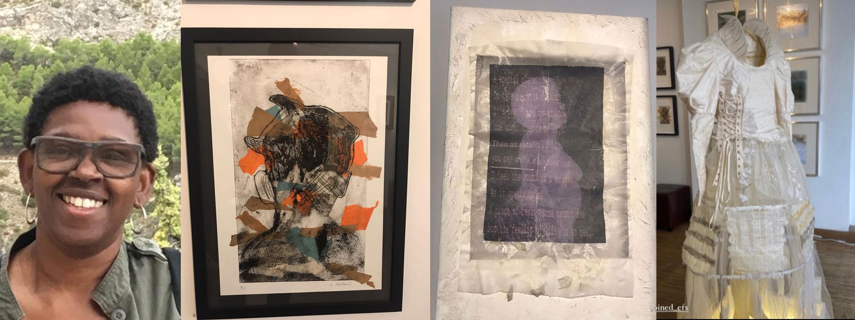 collage of pictures and artwork