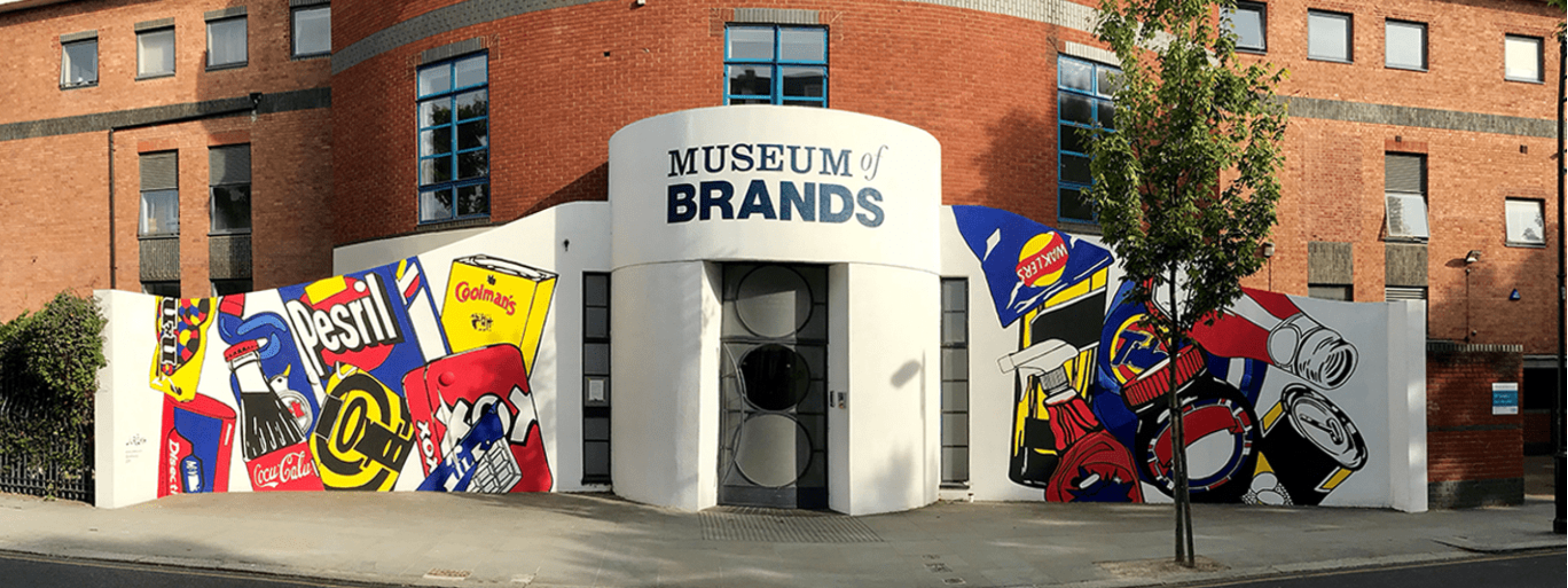 Front of the museum of brands building