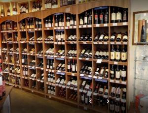 Interior of wine merchants