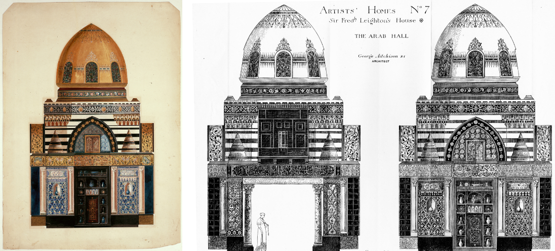 architectural drawing of the Arab Hall