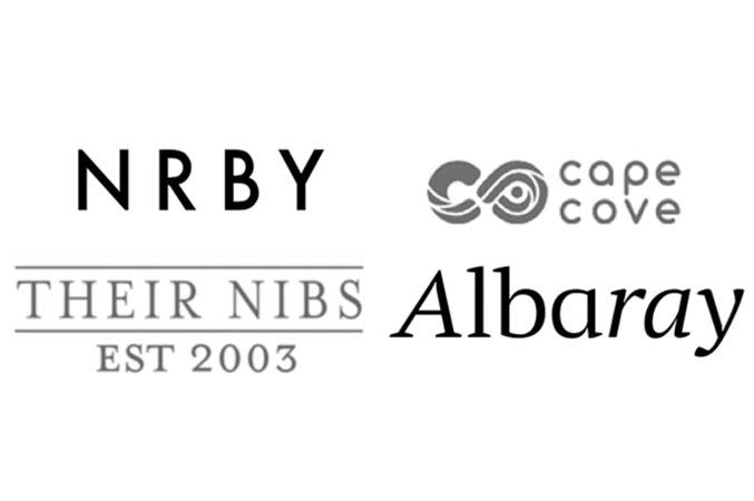 NRBY clothing, Albaray, Cape Cove and Their Nibs logos