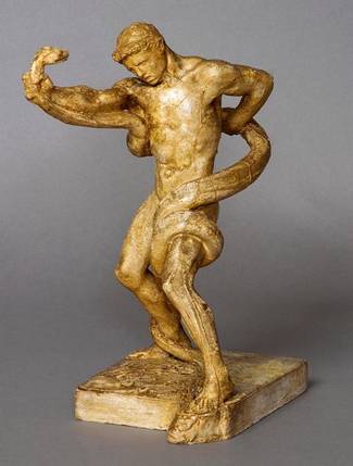 Maquette for 'Athlete wrestling with a python', Frederic Leighton Athlete Wrestling Python