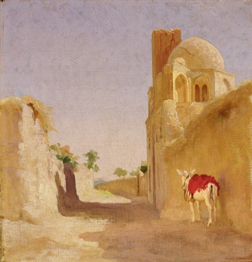 Lord Leighton's sketch street in 1873 Lord Leighton's sketch street in 1873