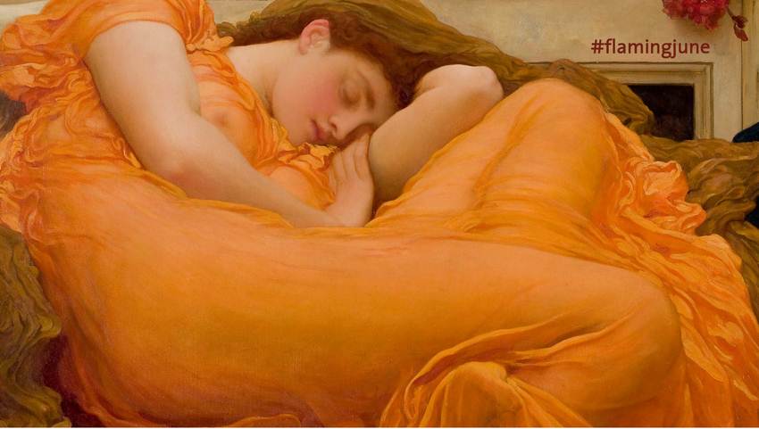 Frederic Leighton, Flaming June, 1895 (detail) Frederic Leighton, Flaming June, 1895 (detail)