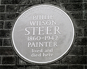 Steer's blue plaque Steer's blue plaque