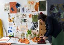 A picture of the dome at Arab Hall, Leighton House Museum Textile artist Lora Avedian in her studio