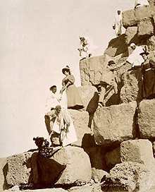 nineteenth century tourists climbing the pyramids nineteenth century tourists climbing the pyramids
